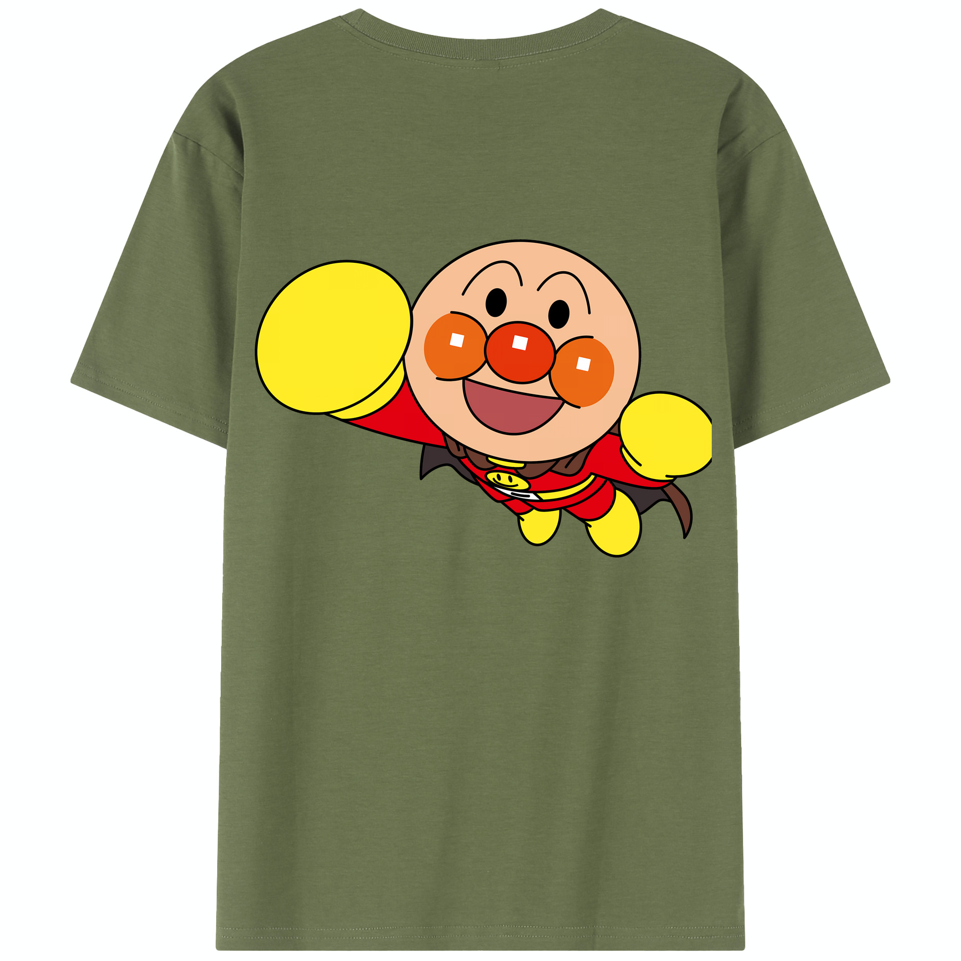 （画像用） アンパンマン Anpanman 綿100％半袖Tシャツ（背面プリント）